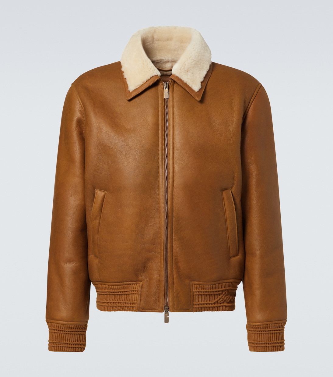 Bomberjacke aus Leder mit Shearling | Burberry