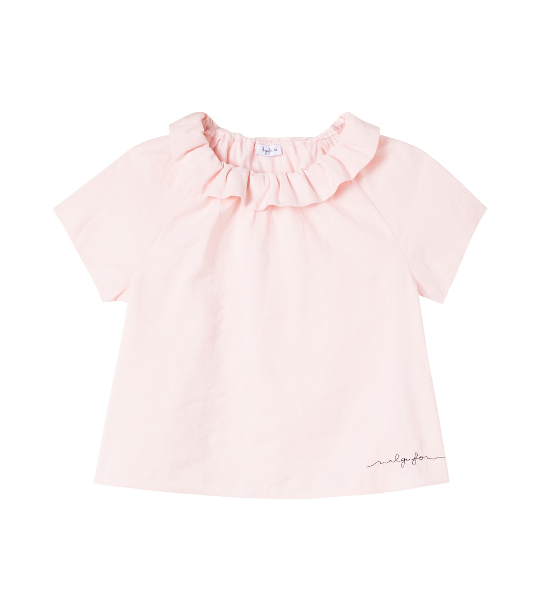 Top in jersey con volant e logo | Il Gufo