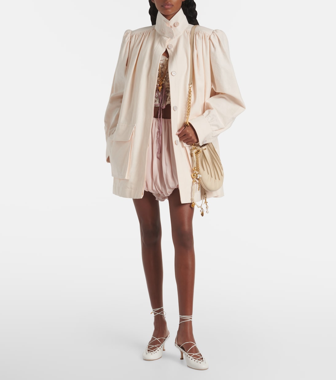 Shorts de charmeuse de seda | Chloé