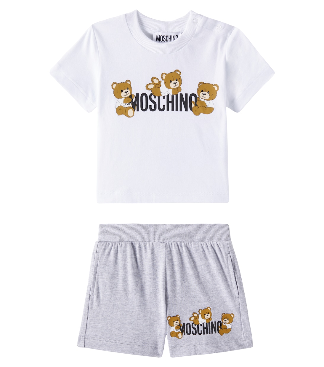 Baby Teddy Bear T-shirt and shorts set | Moschino Kids