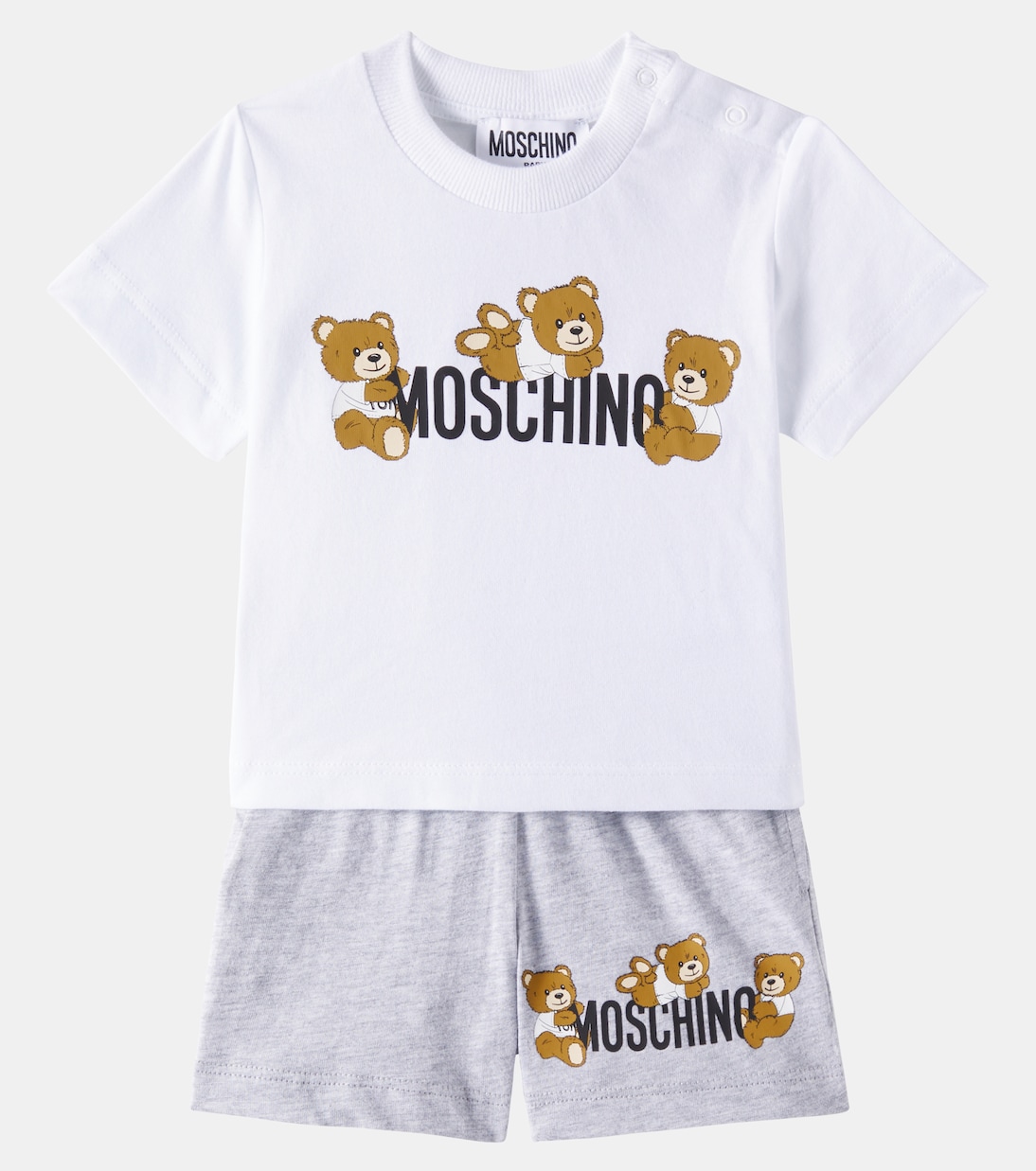 Baby Teddy Bear T-shirt and shorts set | Moschino Kids