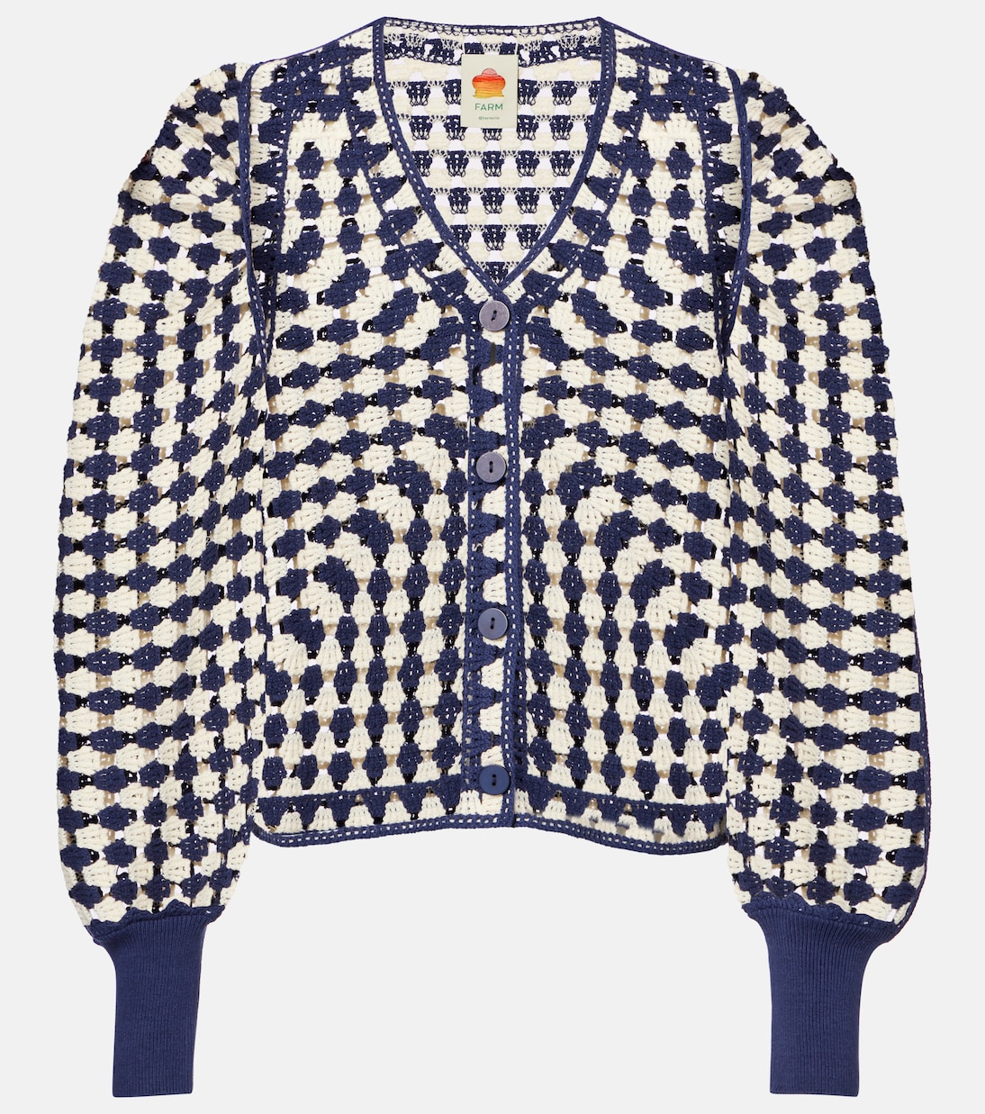 Cardigan in crochet di misto cotone | Farm Rio