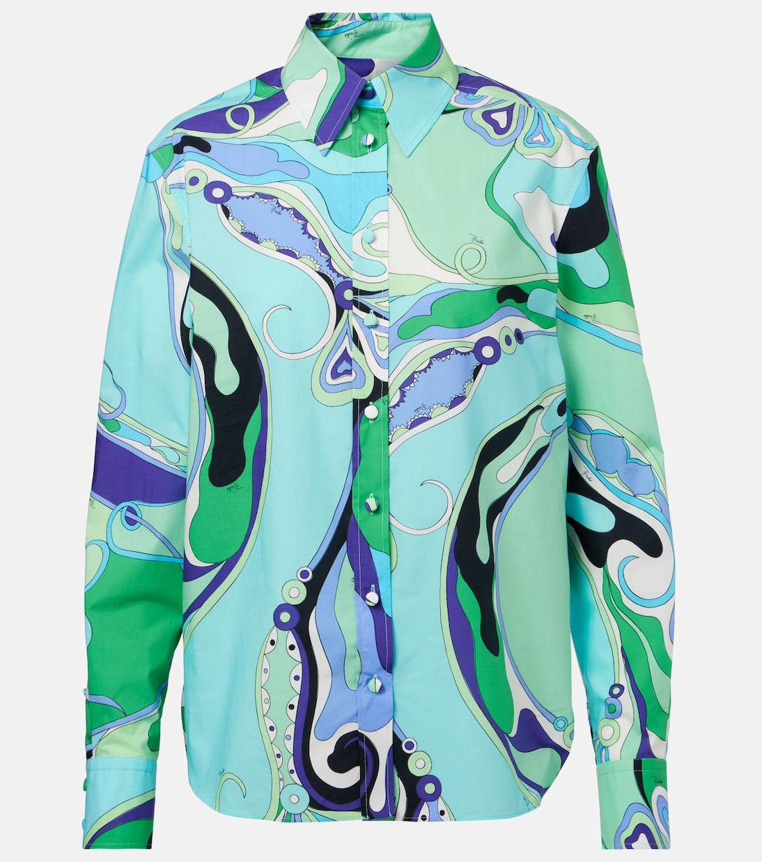 Camisa Orchidee de algodón estampada | Pucci