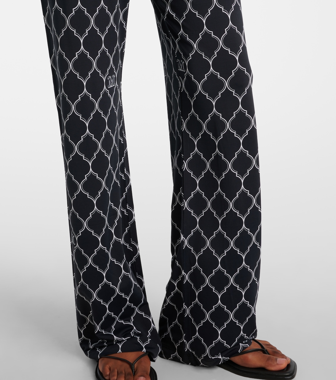 Pantalon droit imprimé à logo | Max Mara