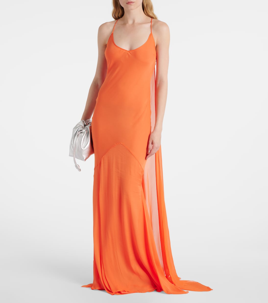 Abito lungo Gloria in chiffon di seta | Alexandra Miro