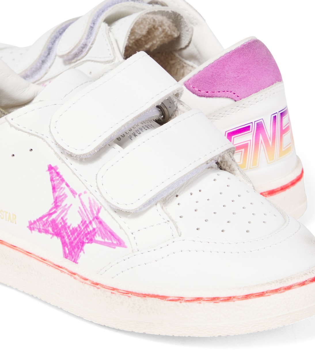 Ball Star printed leather sneakers | Golden Goose Kids