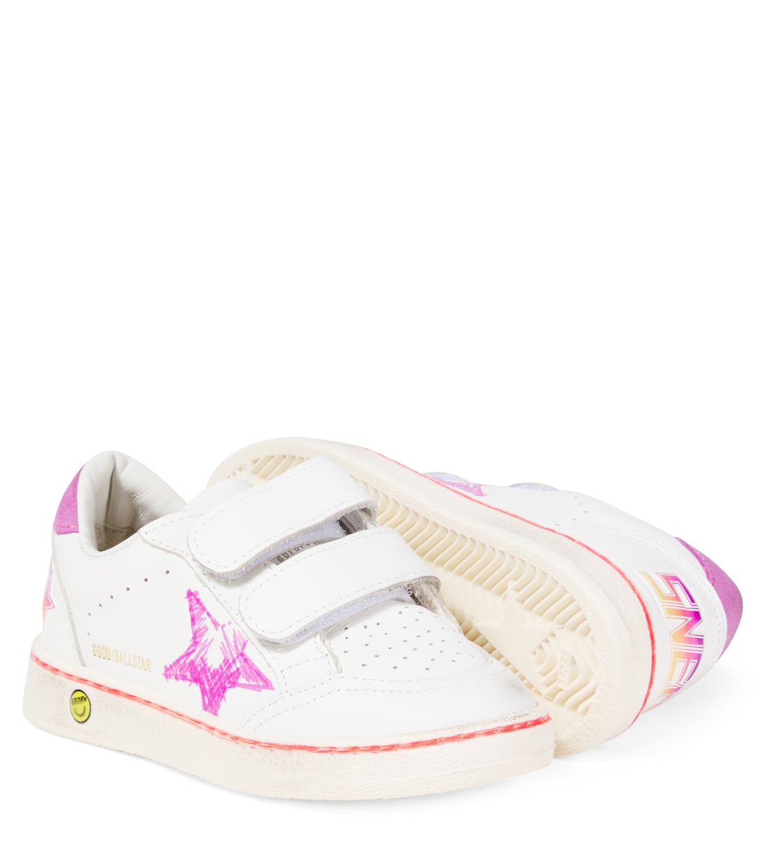 Ball Star printed leather sneakers | Golden Goose Kids