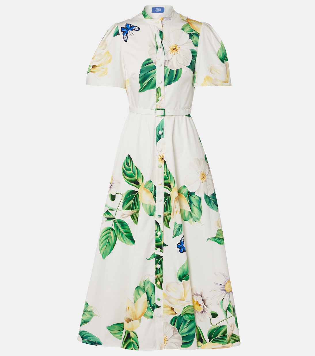 Bianca floral cotton shirt dress | Leo Lin
