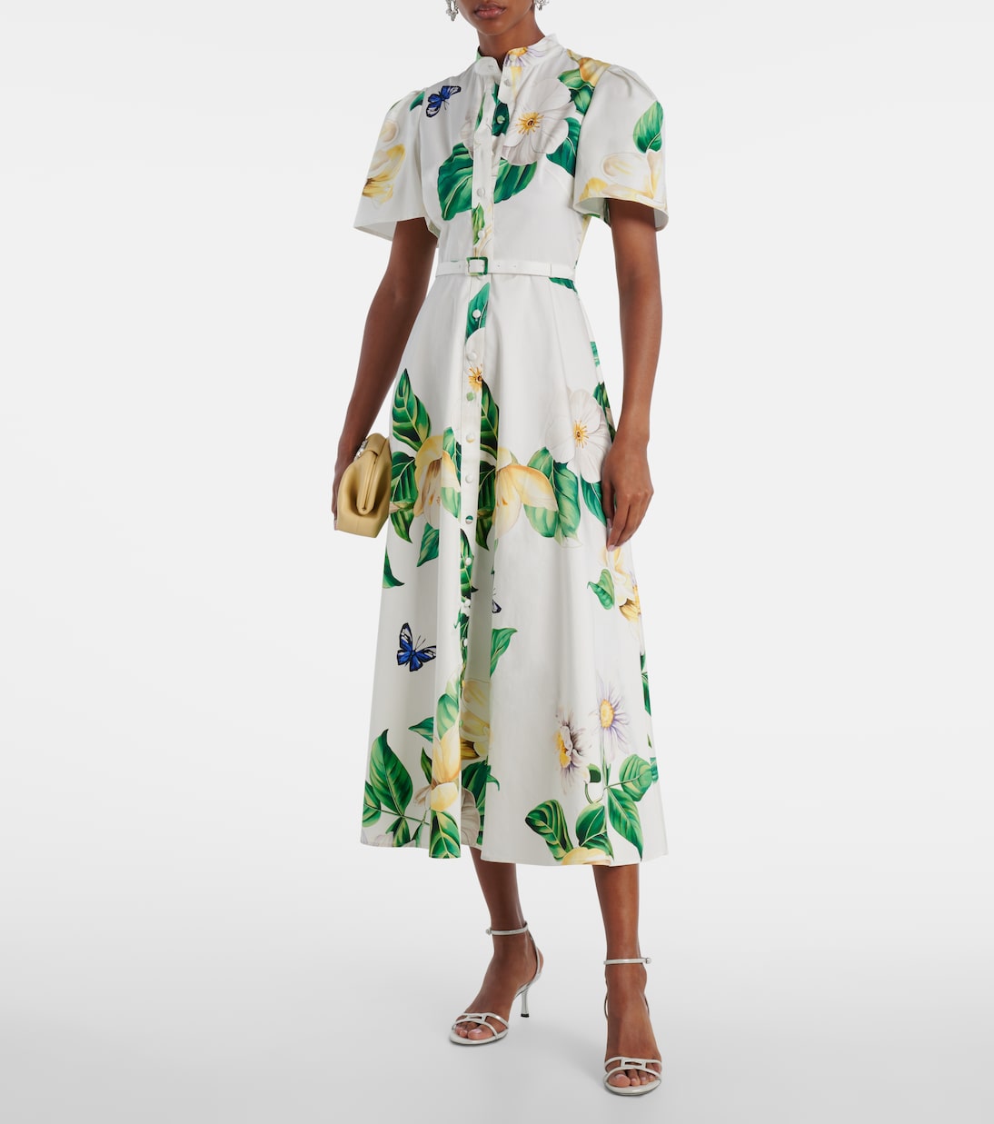 Bianca floral cotton shirt dress | Leo Lin