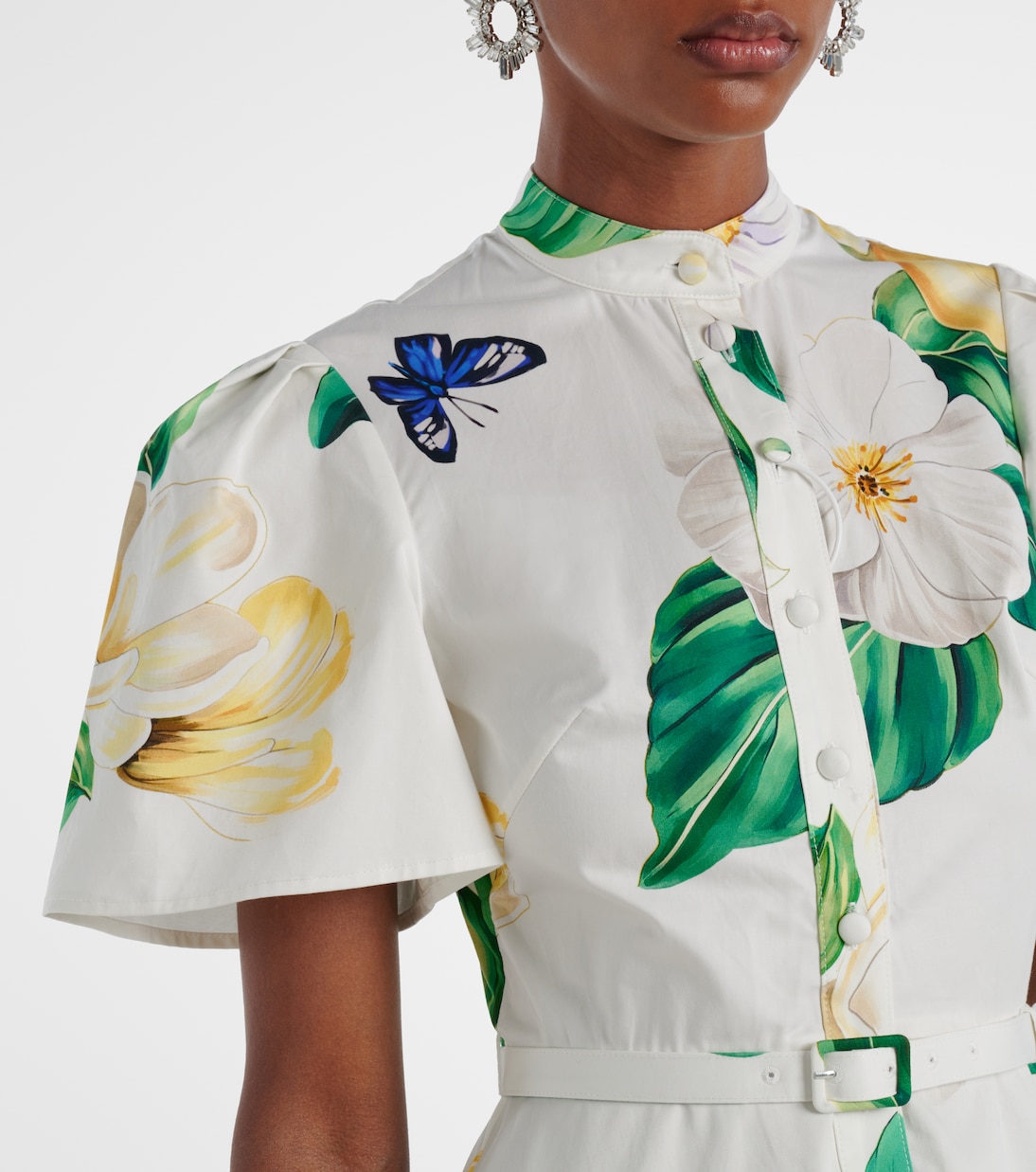 Bianca floral cotton shirt dress | Leo Lin