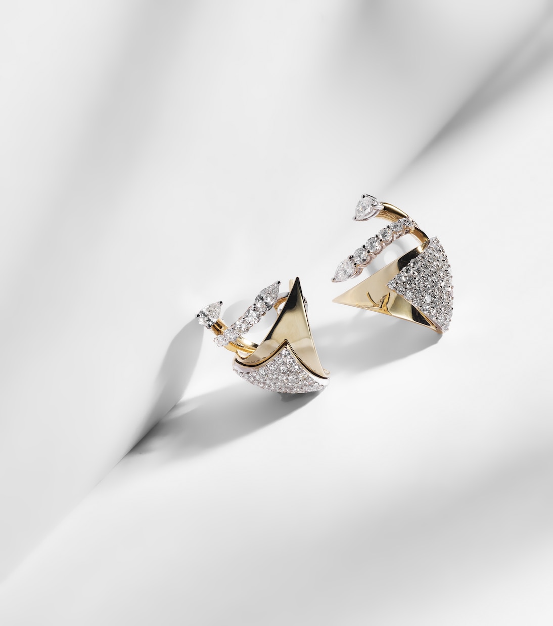 Boucles d'oreilles Golden Strada en or 18 ct et diamants | Yeprem