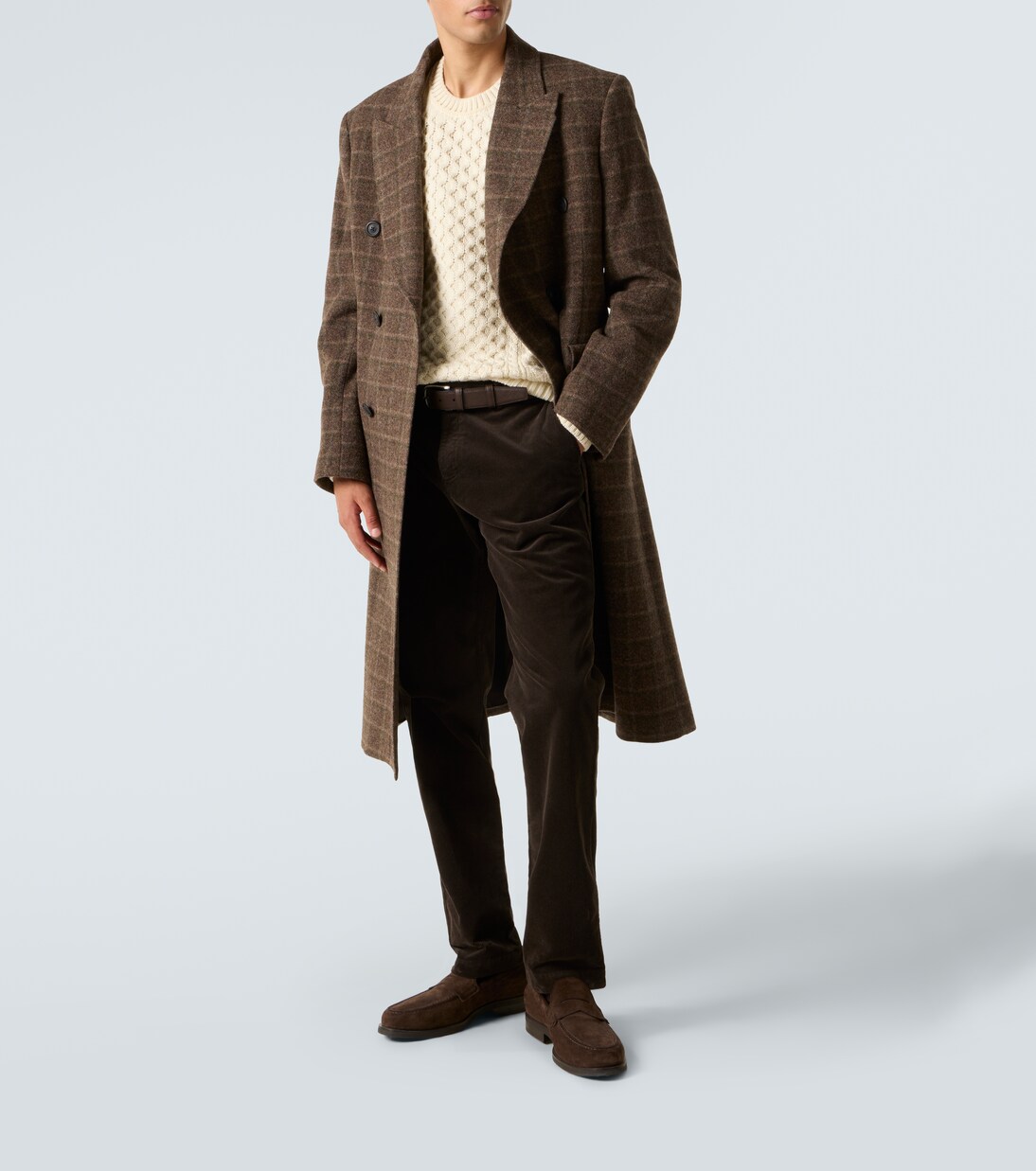Corduroy cotton straight pants | Sunspel