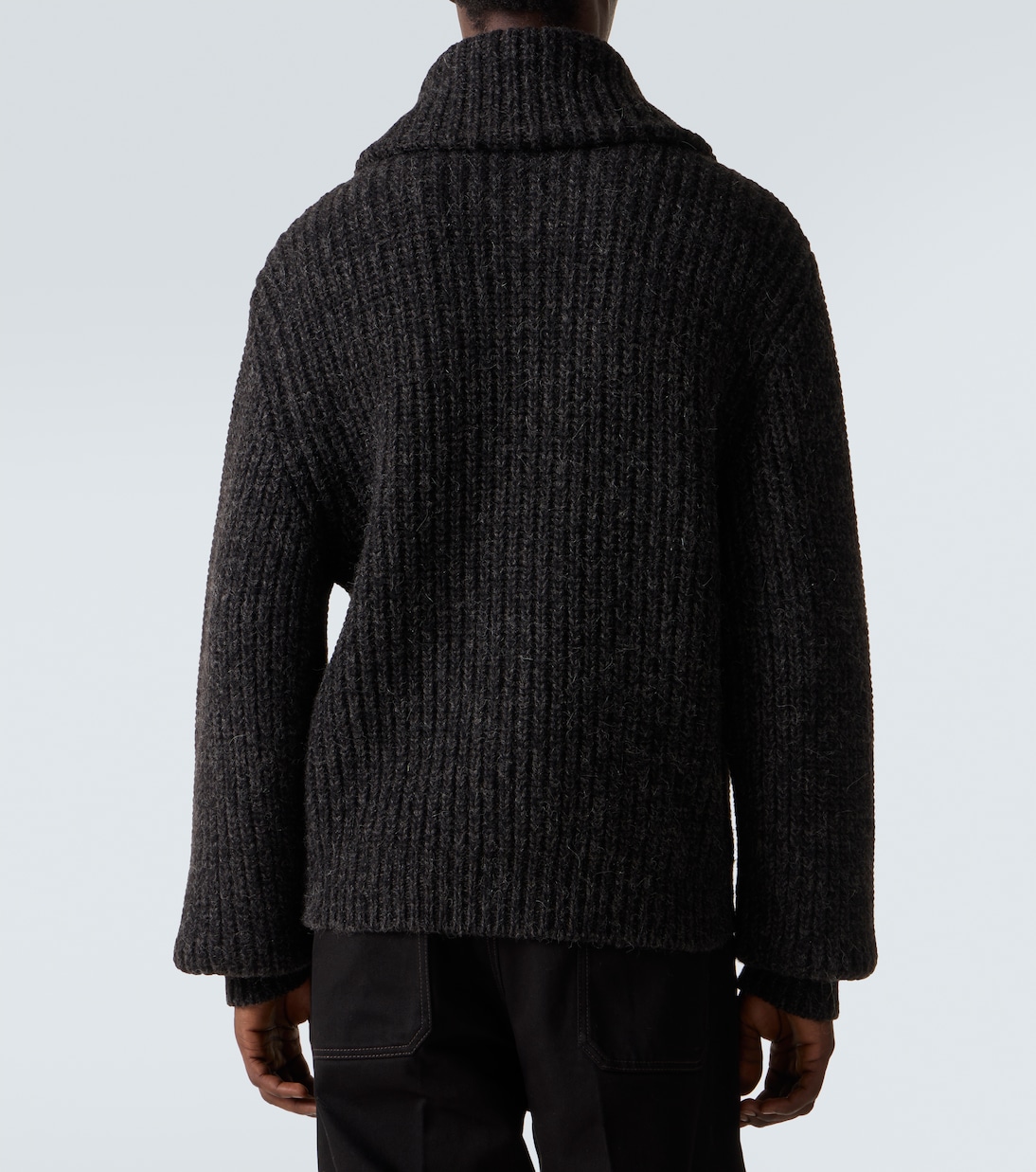 Alpaca and yak wool zip-up cardigan | Lemaire