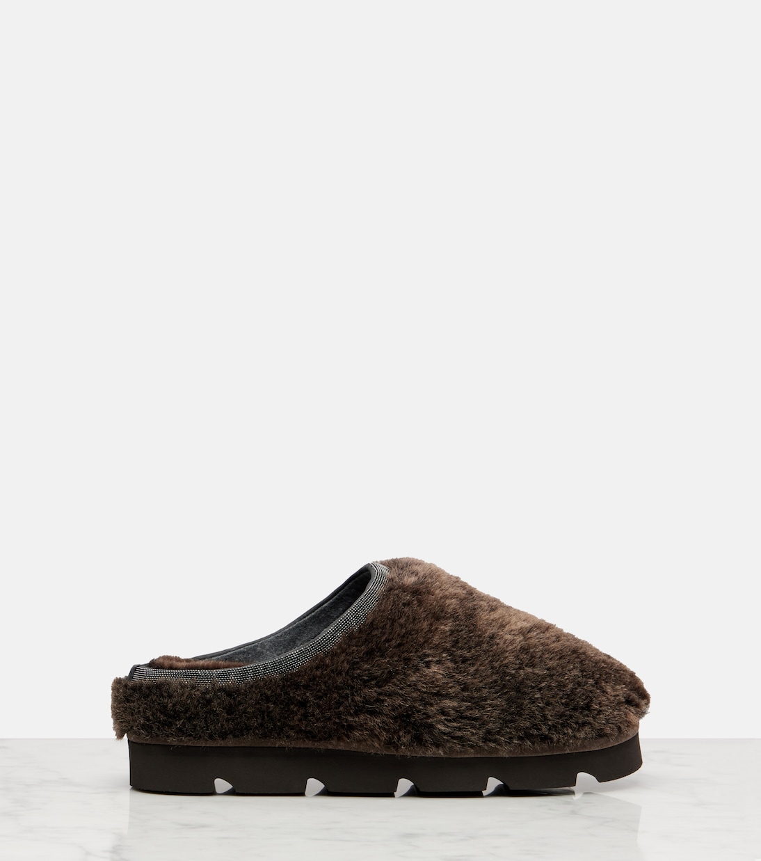 Monili shearling slip-on shoes | Brunello Cucinelli