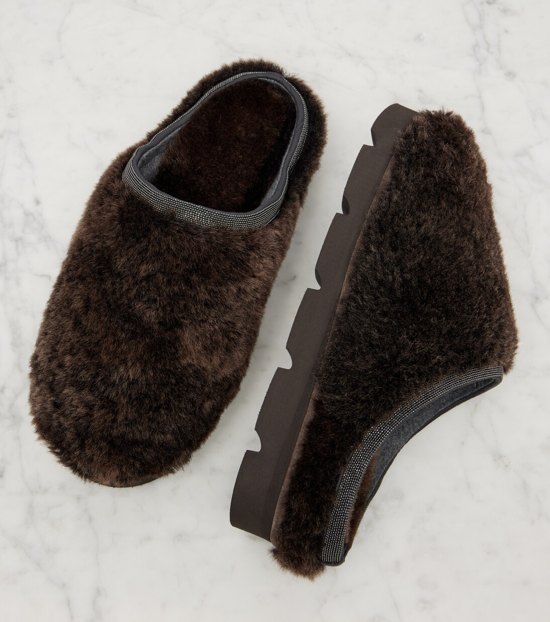 Monili shearling slip-on shoes | Brunello Cucinelli