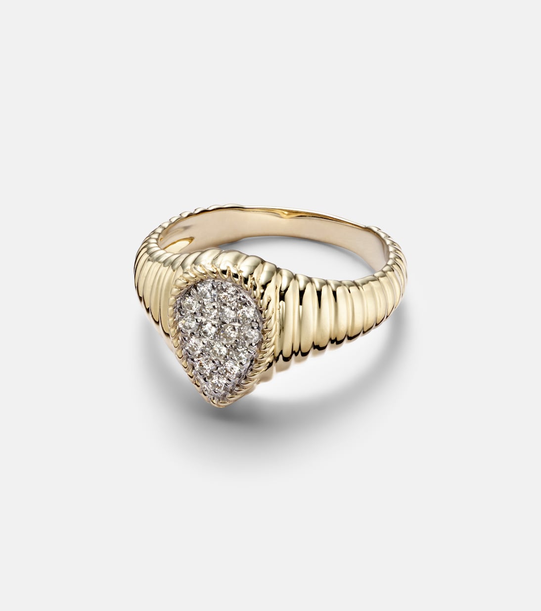 9kt gold ring with diamonds | Yvonne Léon