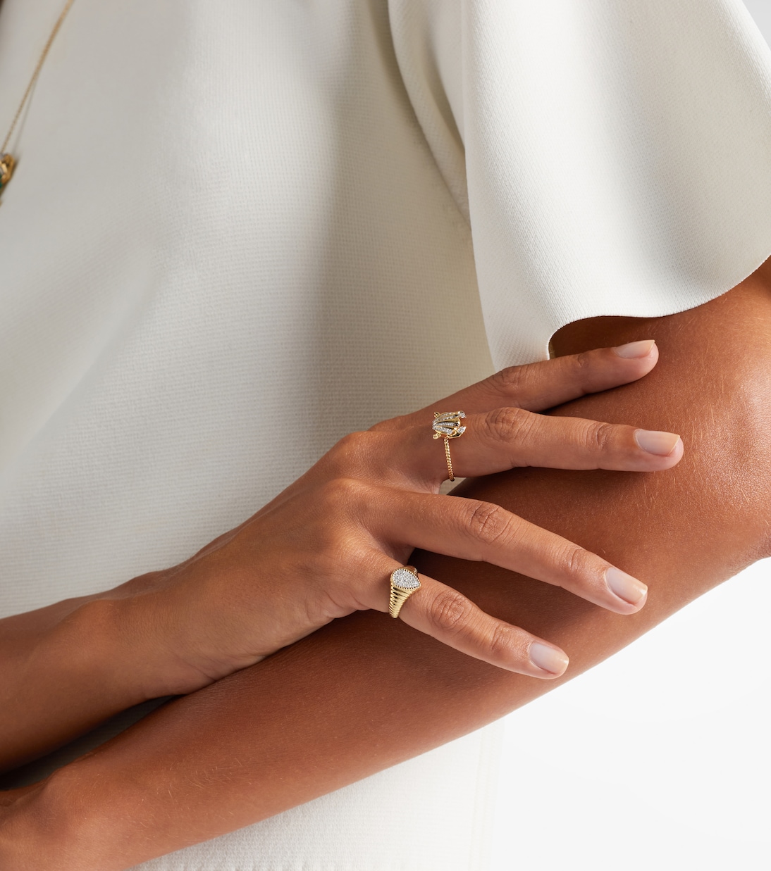 9kt gold ring with diamonds | Yvonne Léon