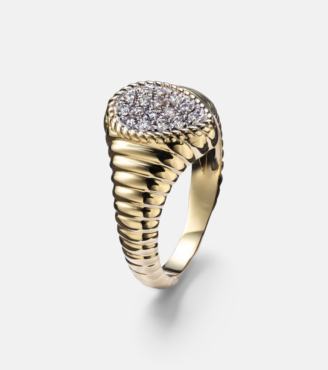 9kt gold ring with diamonds | Yvonne Léon