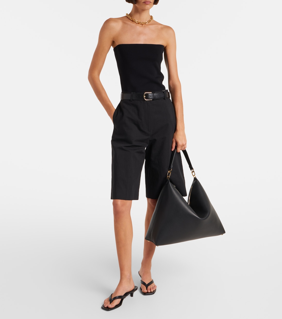 Bevel leather tote bag | Toteme