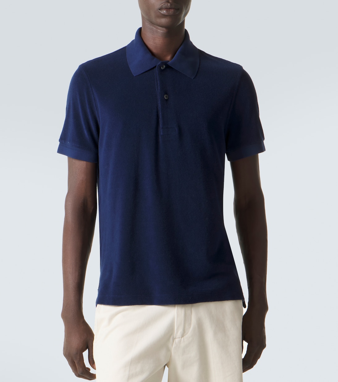 Cotton-blend terry polo shirt | Tom Ford
