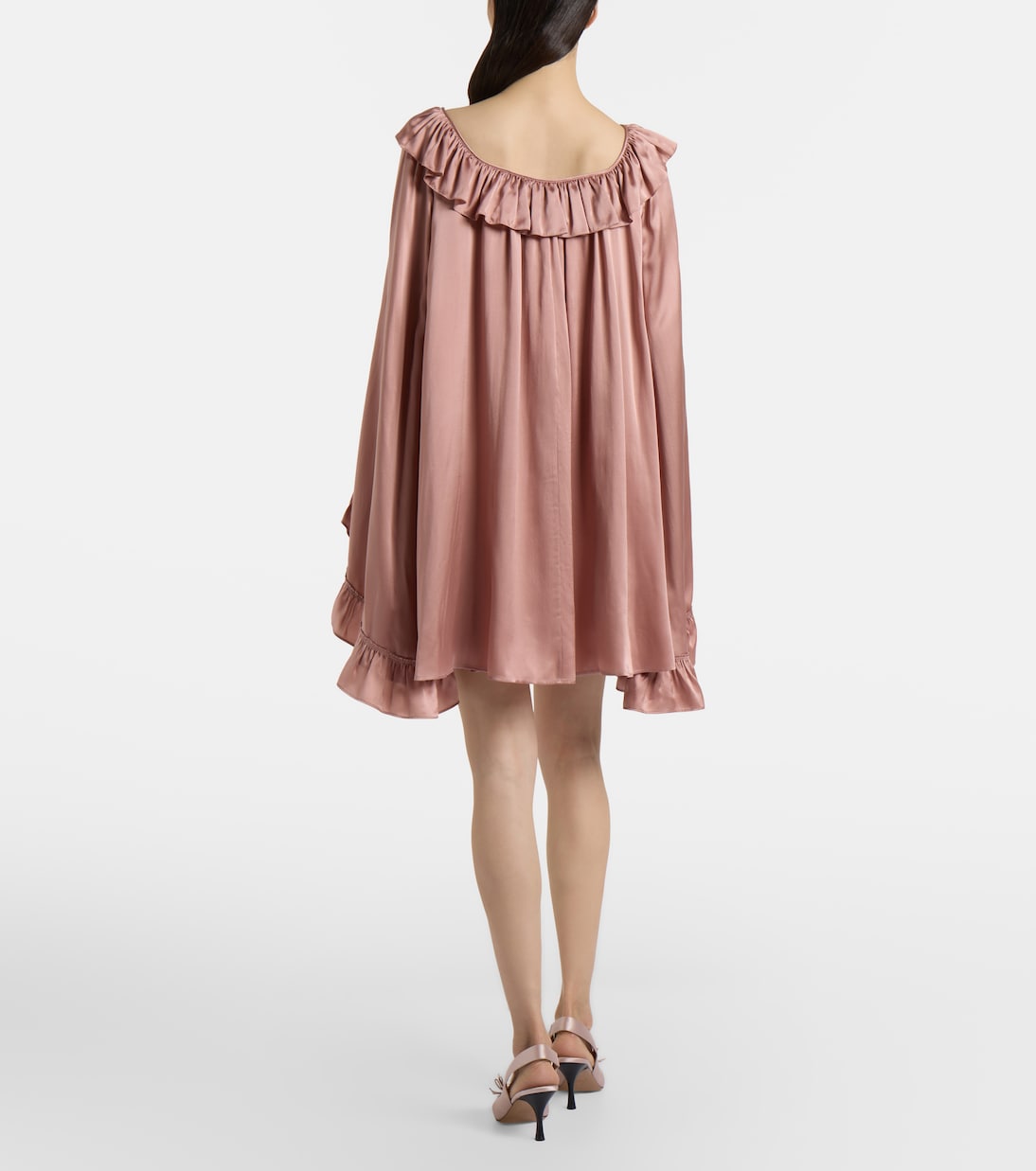 Ruffled silk satin minidress | Chloé