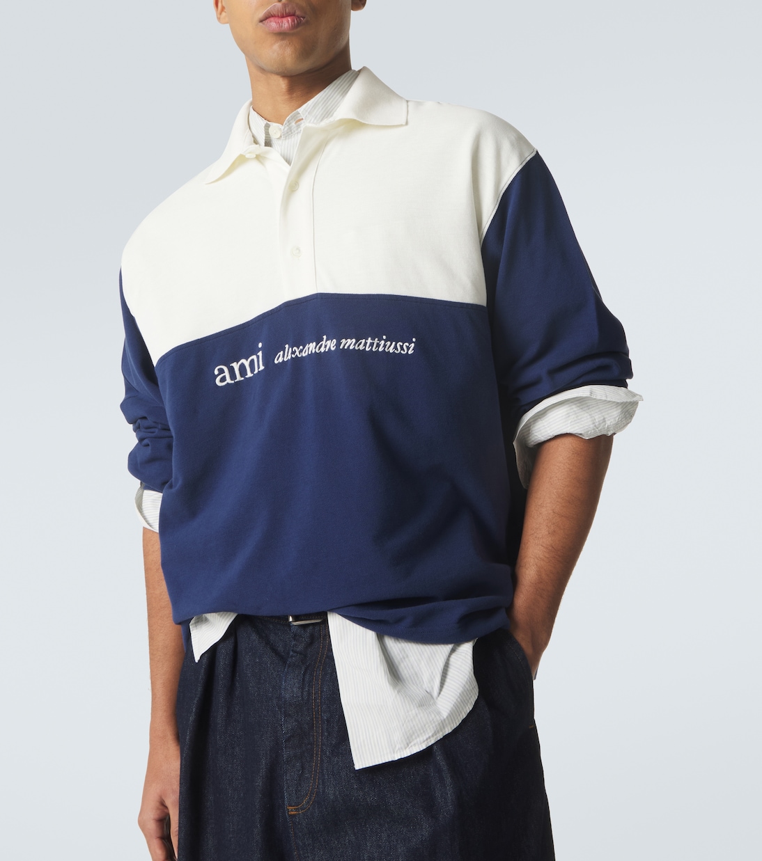 Logo cotton piqué polo shirt | Ami Paris