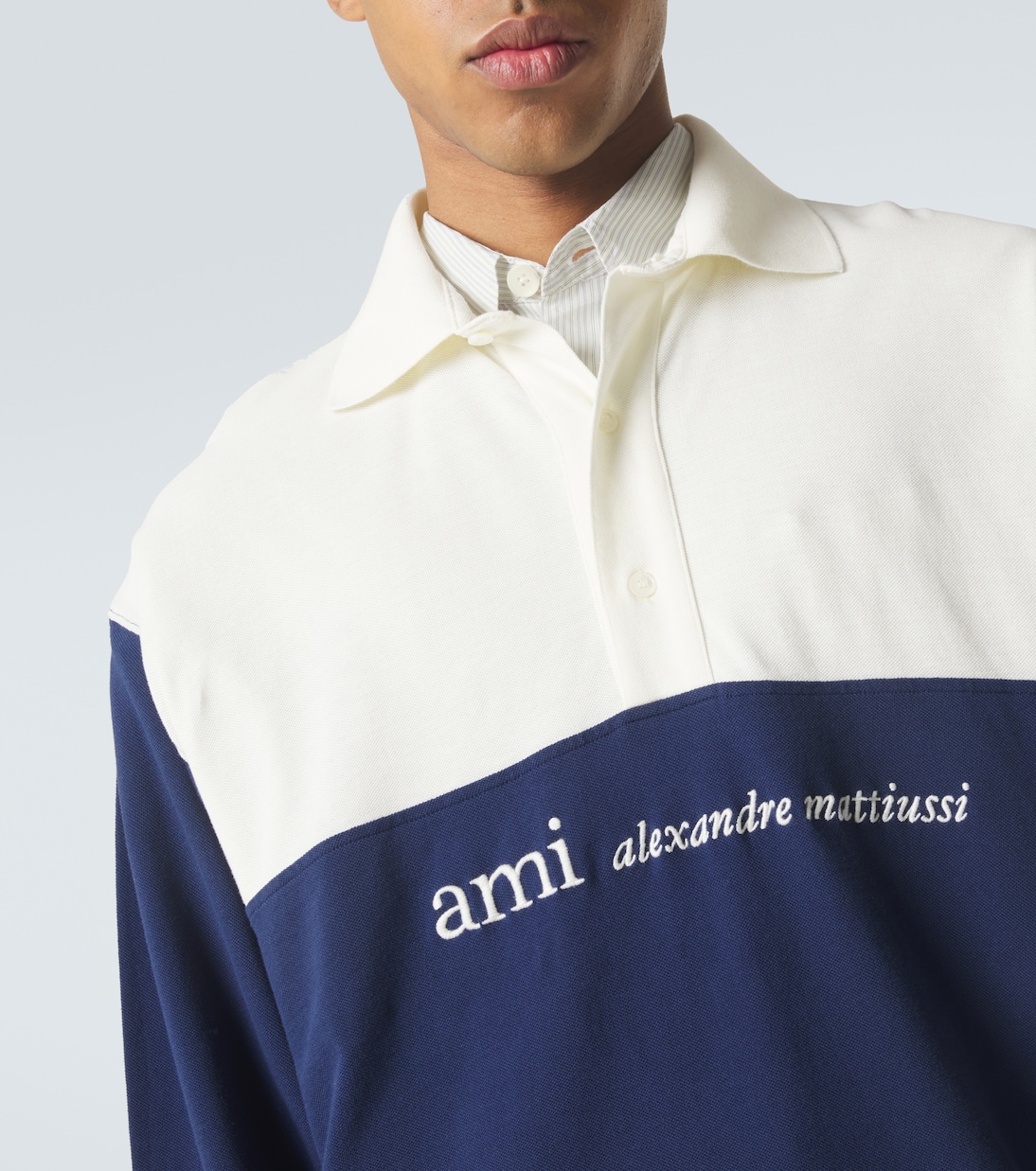 Logo cotton piqué polo shirt | Ami Paris