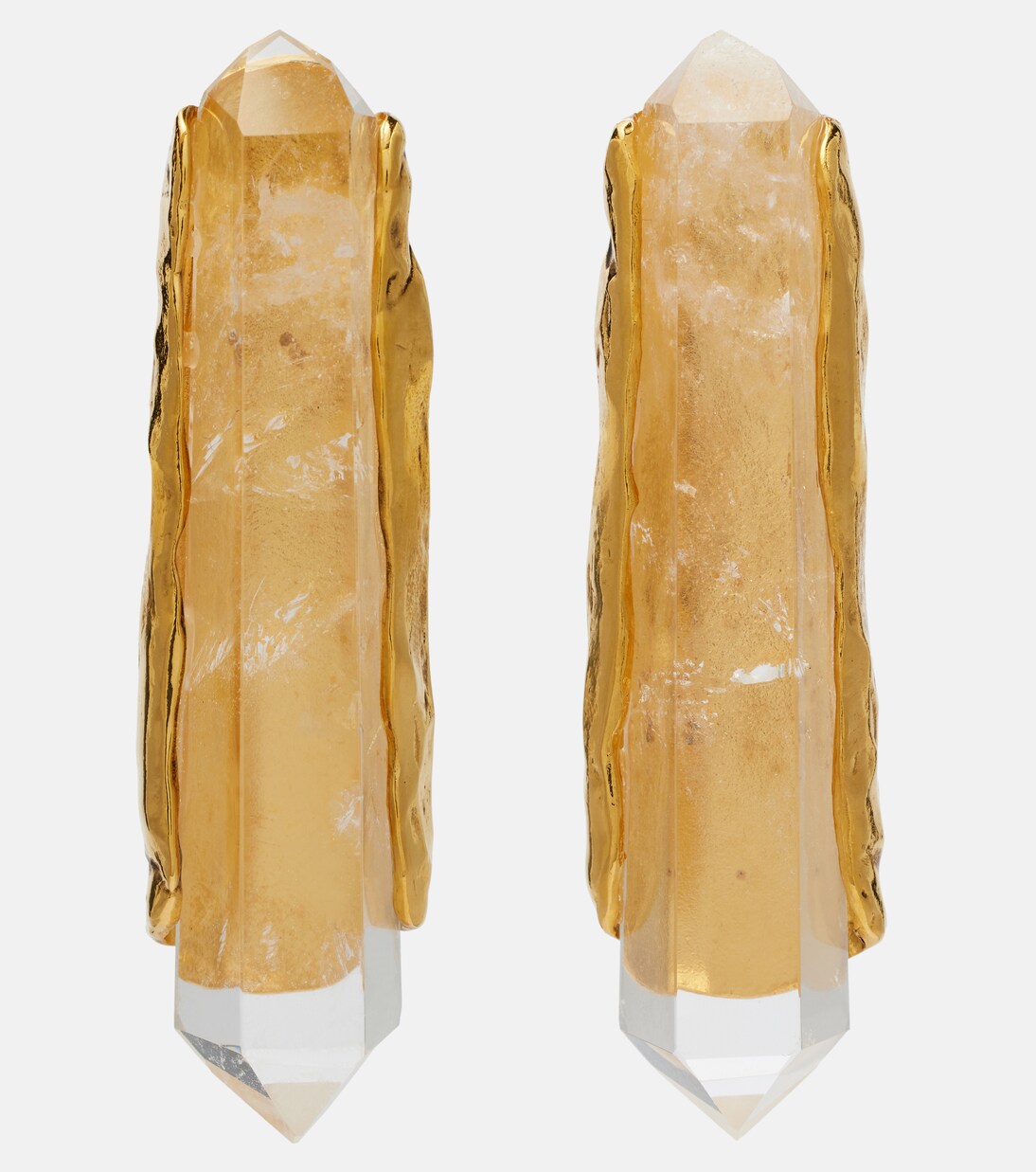 Orecchini a clip Obelisk con cristalli | Saint Laurent