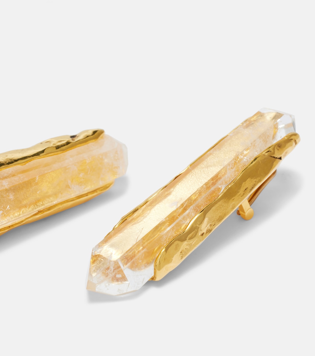 Orecchini a clip Obelisk con cristalli | Saint Laurent