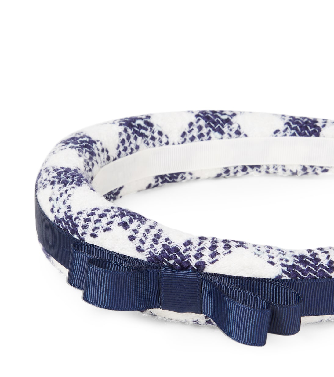 Checked bouclé headband | Self-Portrait Kids