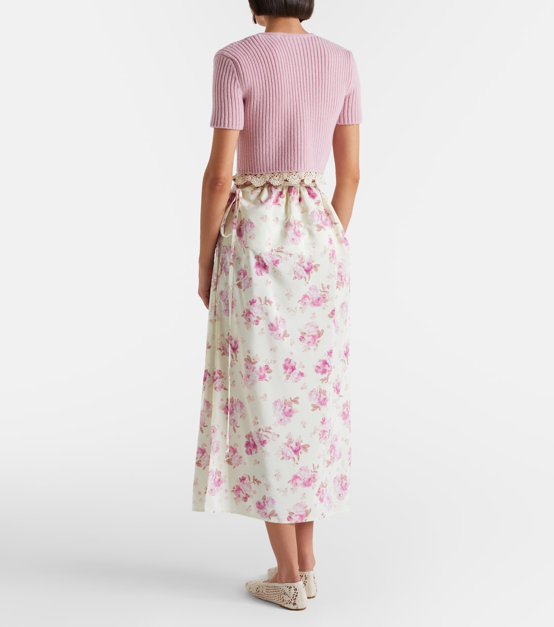 Abito midi in seta con stampa floreale | Magda Butrym