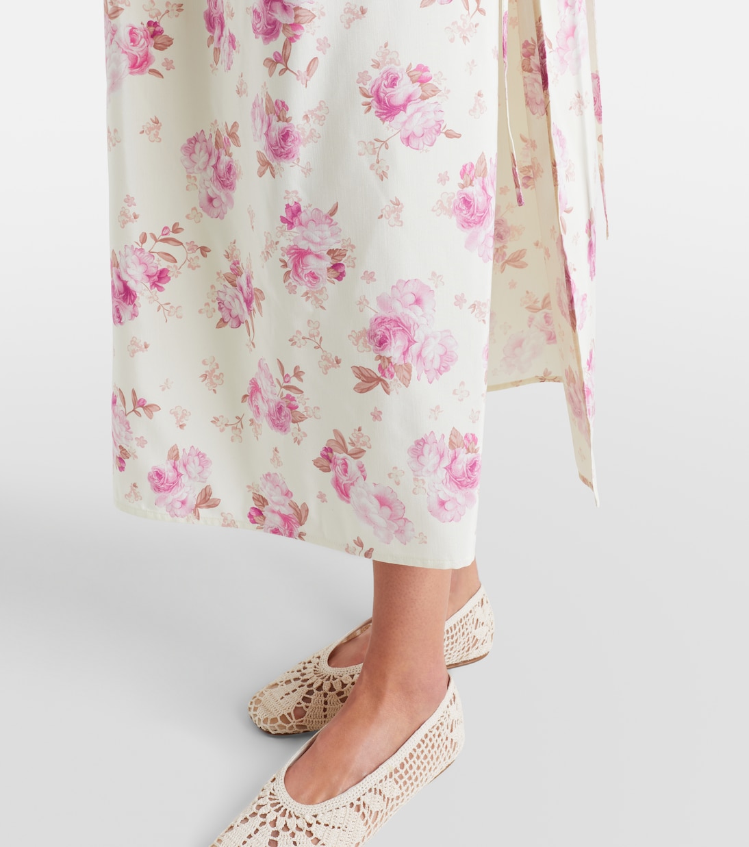 Abito midi in seta con stampa floreale | Magda Butrym