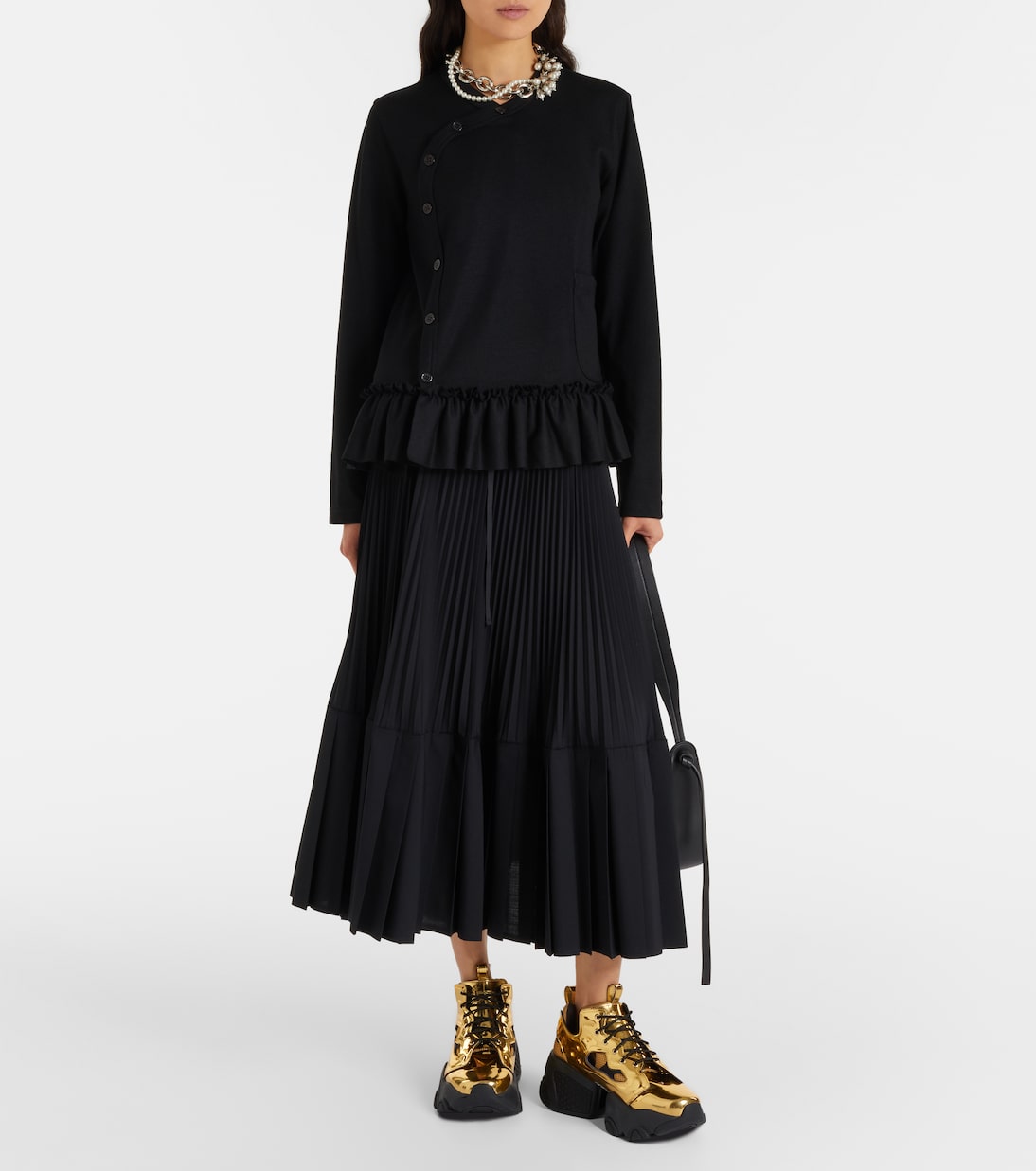 Metallic-effect platform sneakers | Noir Kei Ninomiya
