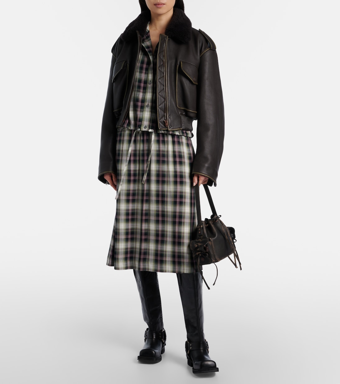 Leather bucket bag | Acne Studios