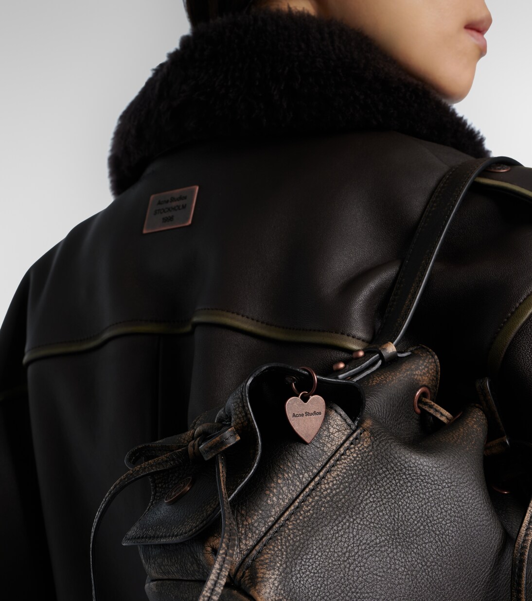 Leather bucket bag | Acne Studios