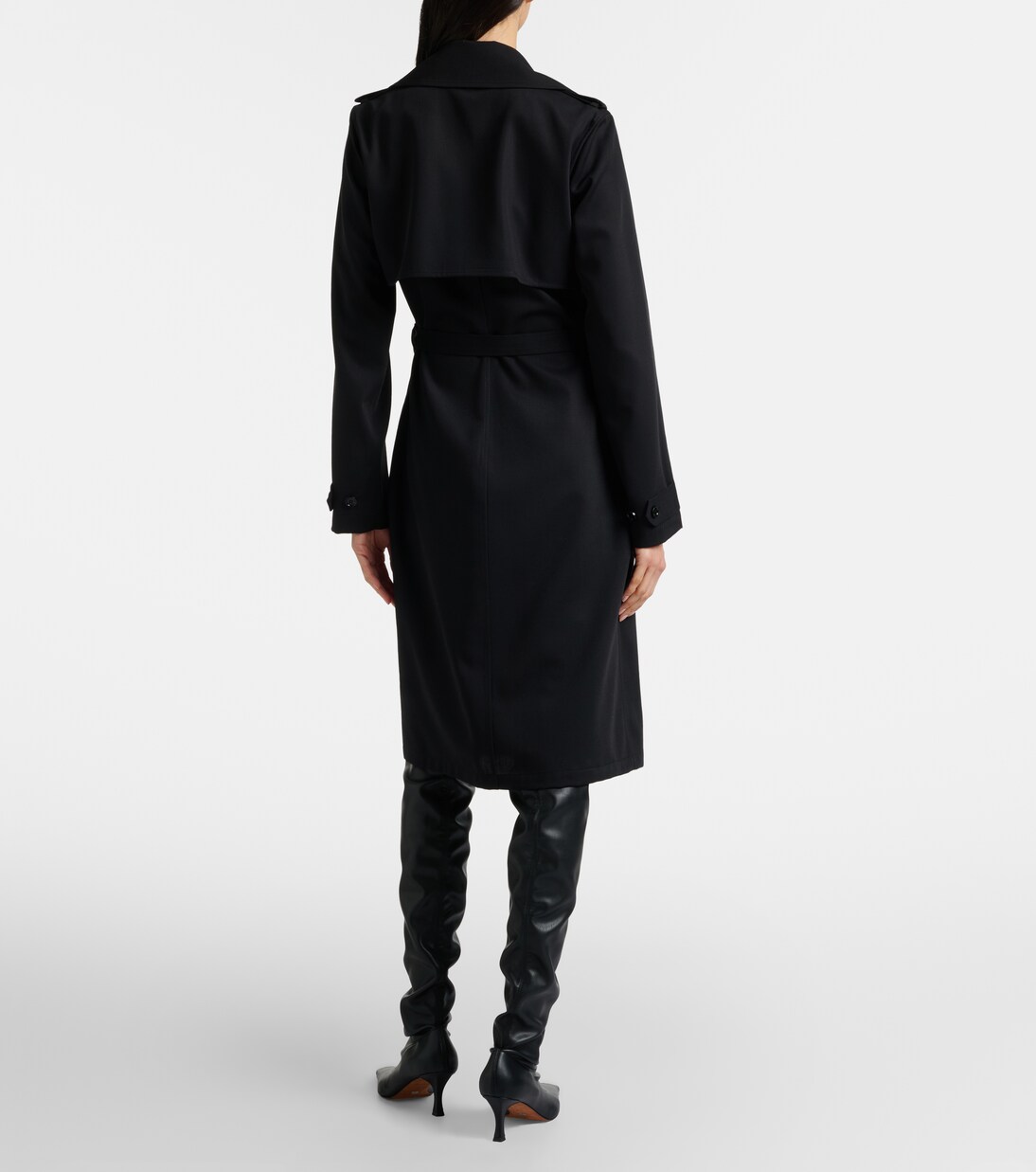 Belted wool wrap dress | Burberry