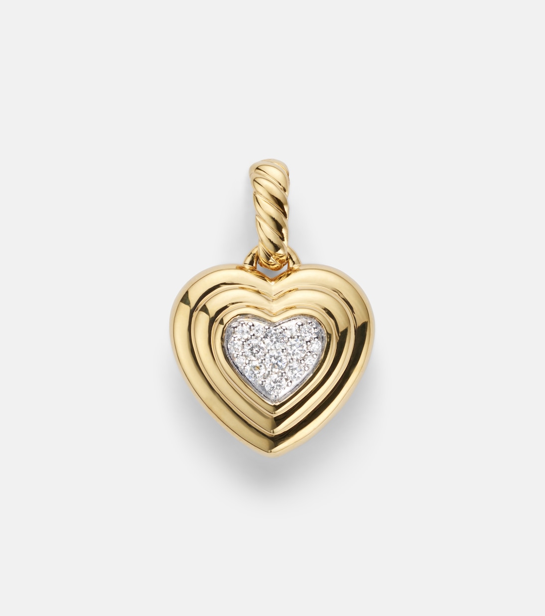 Puffy Heart Amulet 18kt gold (750/1000) pendant with diamonds | David Yurman