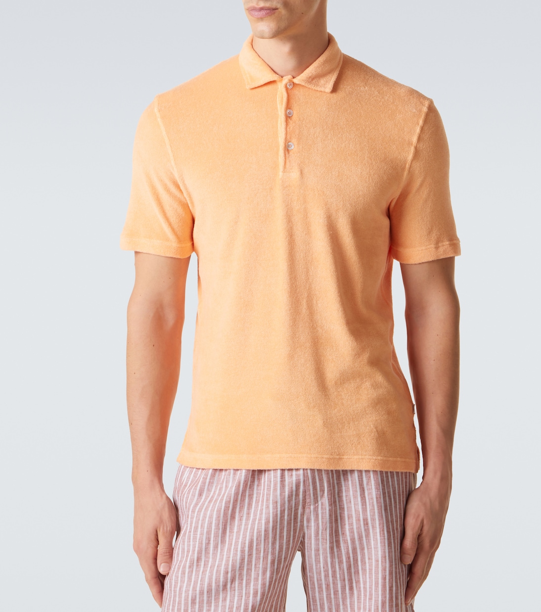 Mondial cotton terry polo shirt | Fedeli