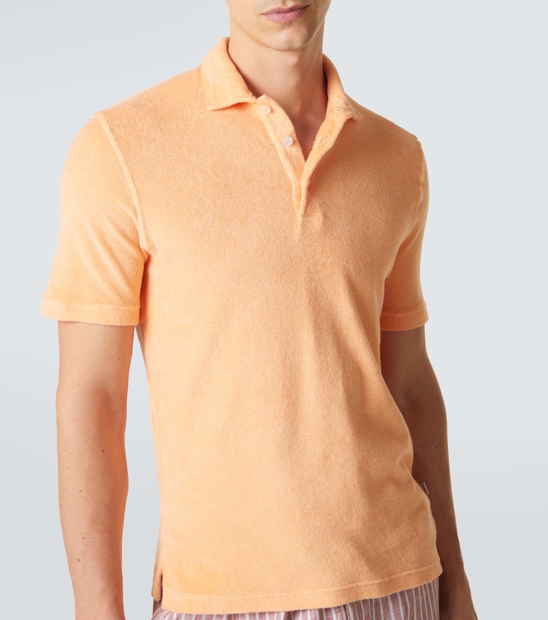Mondial cotton terry polo shirt | Fedeli