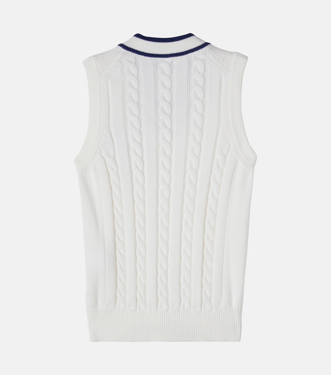 Cable-knit cotton vest | Brunello Cucinelli Kids