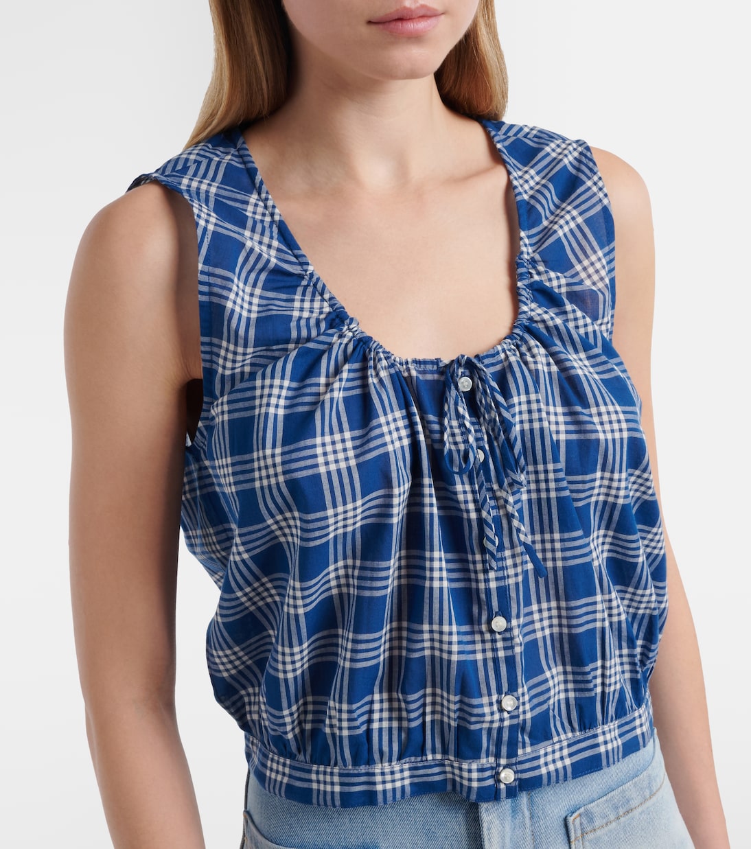 Theo checked cotton top | Dôen