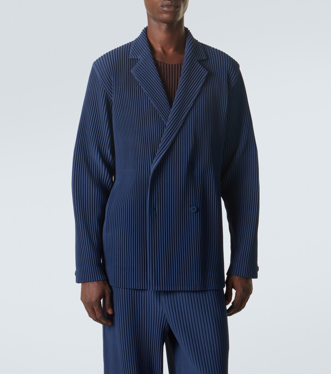 Tailored Pleats 1 double-breasted blazer | Homme Plissé Issey Miyake