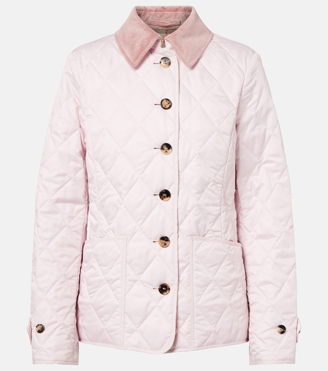 Corduroy-trimmed quilted jacket | Burberry