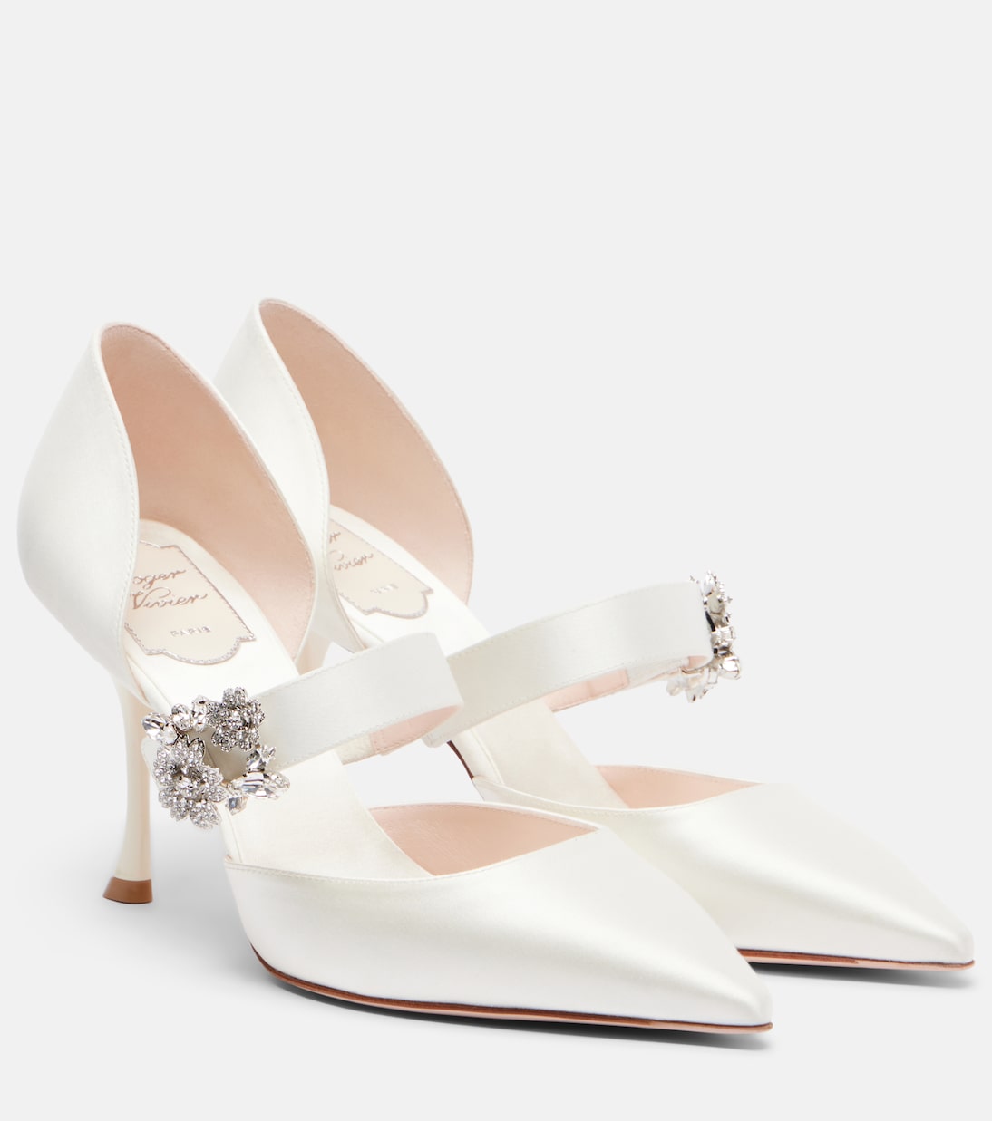 Verzierte Pumps Mini Bouquet aus Satin | Roger Vivier