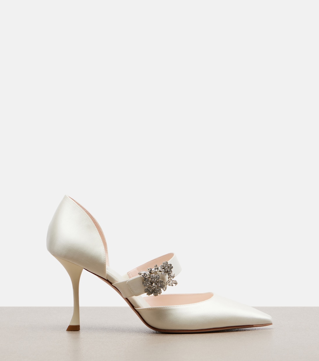 Verzierte Pumps Mini Bouquet aus Satin | Roger Vivier