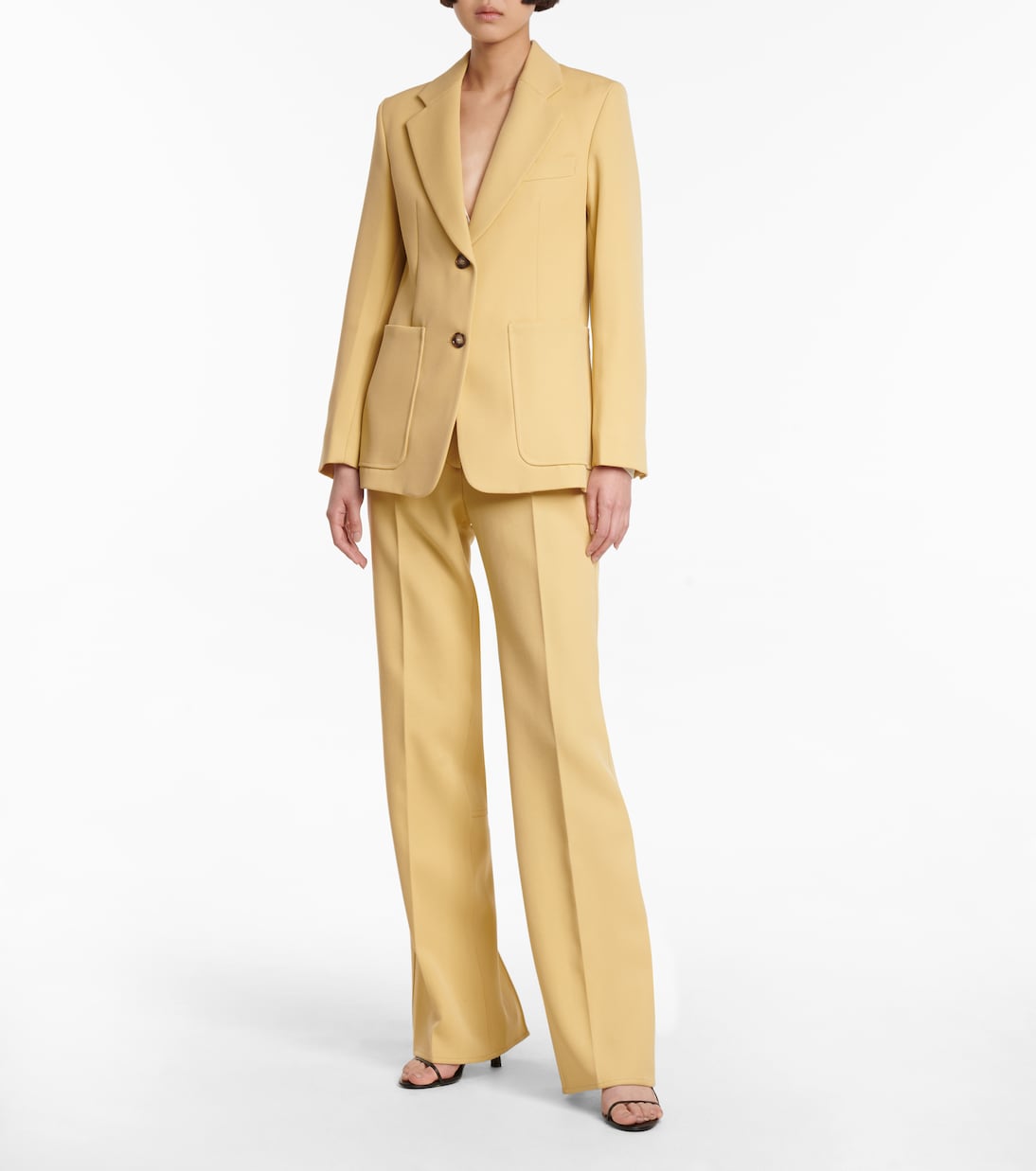 Single-breasted wool blazer | Victoria Beckham