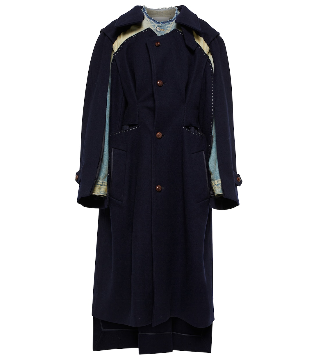 Mantel aus Wolle und Denim | Maison Margiela