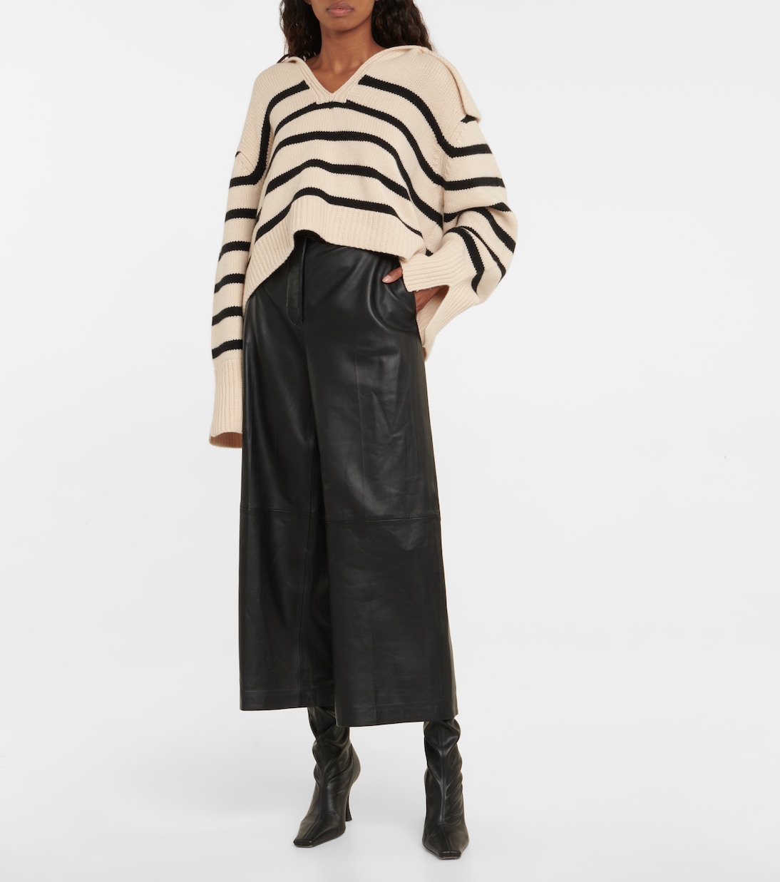 Jupe-culotte Taja en cuir | Joseph
