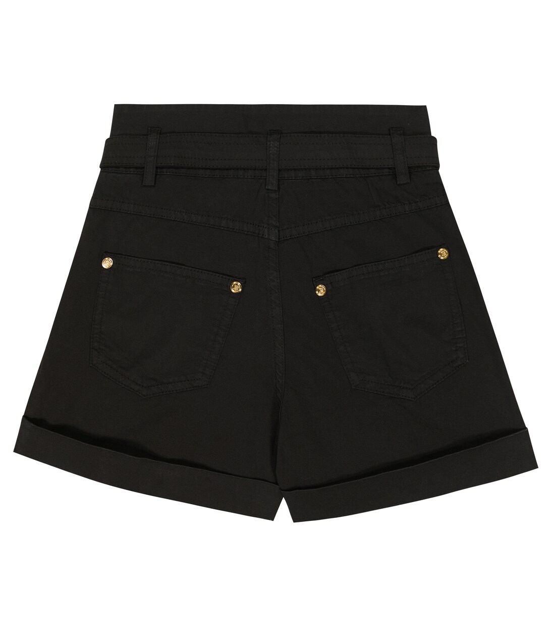 Shorts de algodón con cinturón | Balmain Kids