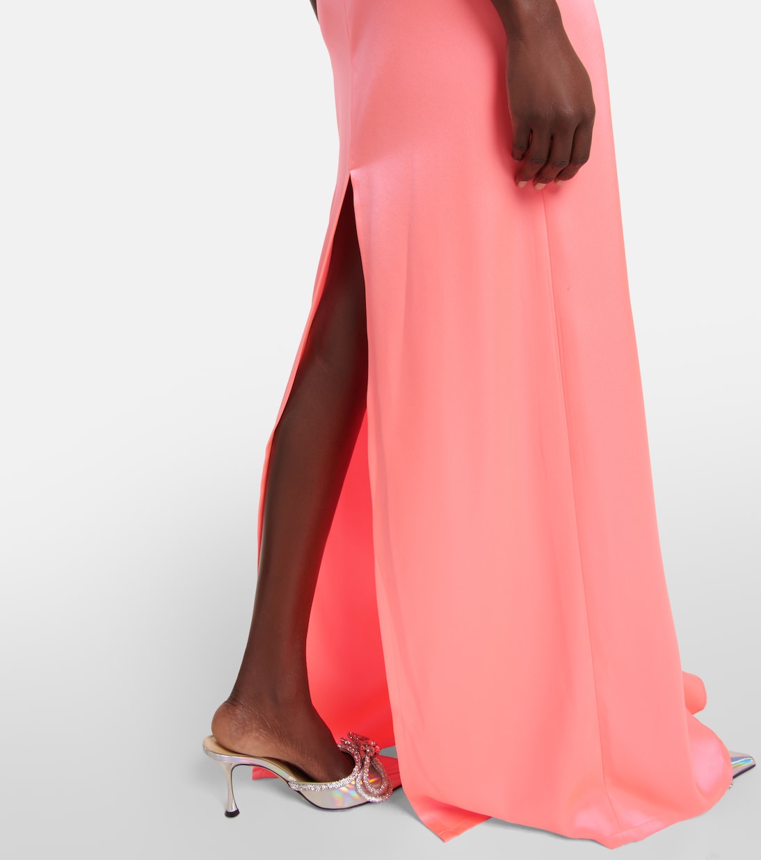 Ruffle satin wrap gown | David Koma